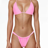 Cotton Candy Gingham Bikini Bottom