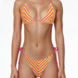 Tropical Stripe Bikini Bottom