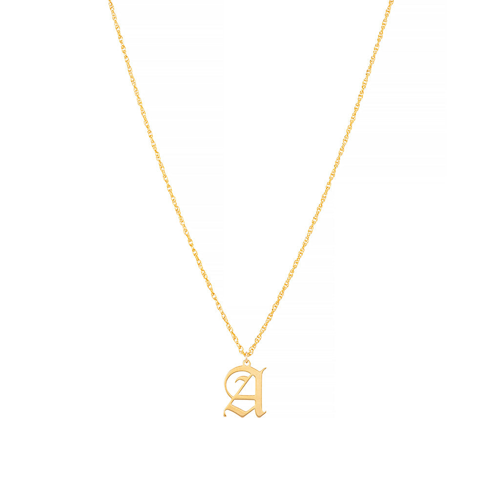 Initial Chain Necklace Gold