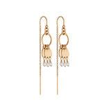 Mykonos Thread Earrings Gold