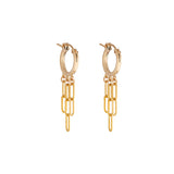 Pacific Paper Clip Hoop Earrings Gold