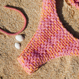 Coral Crochet Bikini Top