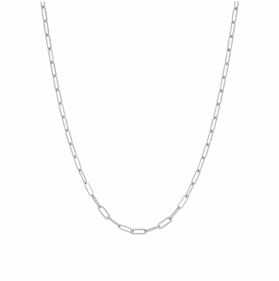 Pacific Paper Clip Chain Necklace Sterling Silver