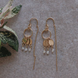 Mykonos Thread Earrings Gold