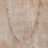 Pacific Paper Clip Chain Necklace Sterling Silver