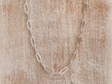 Load image into Gallery viewer, Pacific Paper Clip Chain Necklace Sterling Silver
