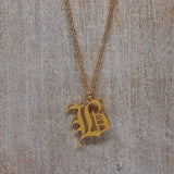Initial Chain Necklace Gold