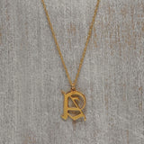 Initial Chain Necklace Gold