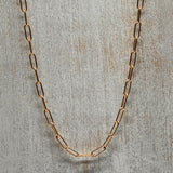 Pacific Paperclip Chain Necklace Gold
