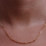 Pacific Paperclip Chain Necklace Gold